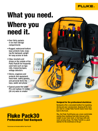Thumbnail of document Data Sheet - FLUKEPACK30 Professional Tool Backpack